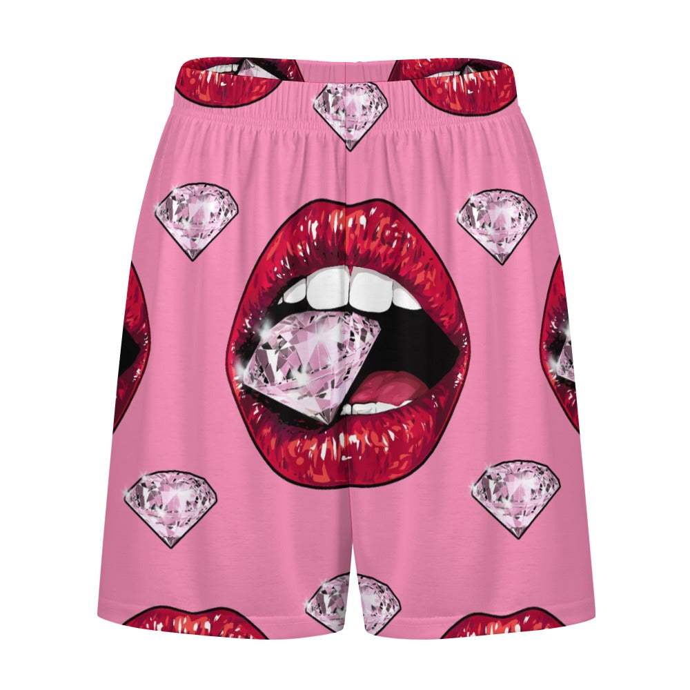 Kiss Print Silk Boxers