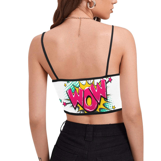 Women's Comic Book Spaghetti Strap Crop Top