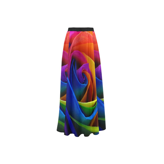 Women's High Slit Rose Skirt