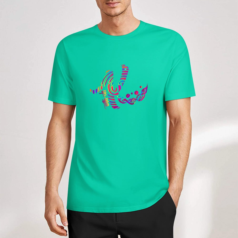 New 2025 Pure cotton short sleeved T-shirt Front print Multiple colors