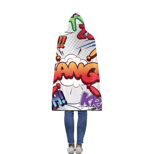 Comic Book Hooded Blanket 50"x60"