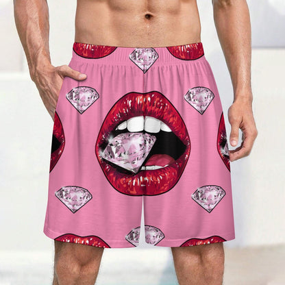 Kiss Print Silk Boxers