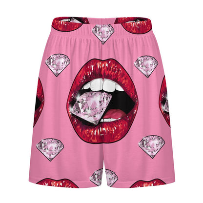 Kiss Print Silk Boxers
