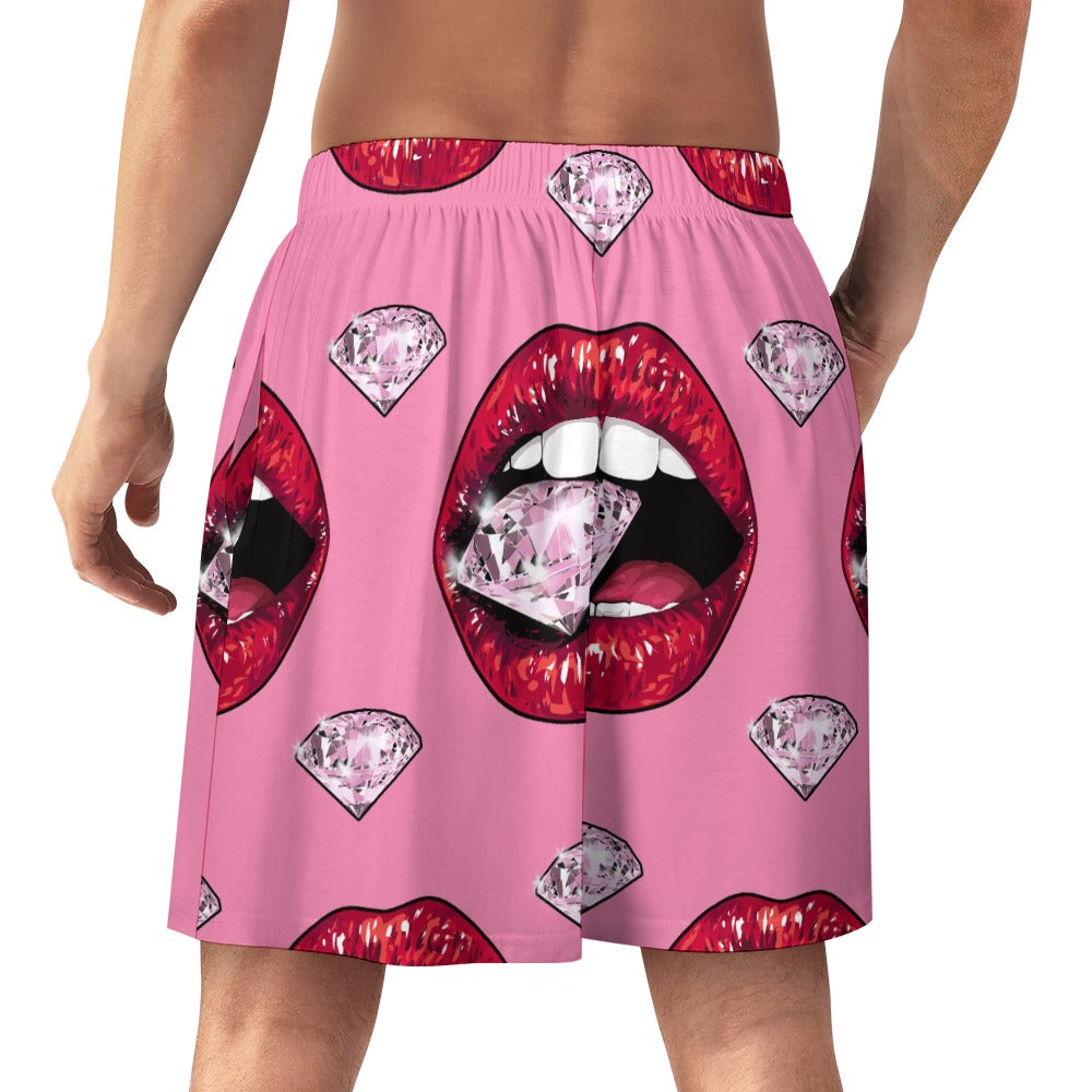 Kiss Print Silk Boxers