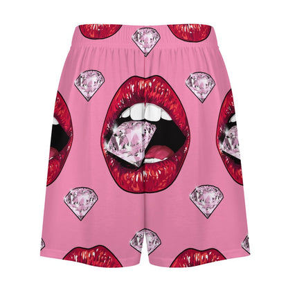 Kiss Print Silk Boxers