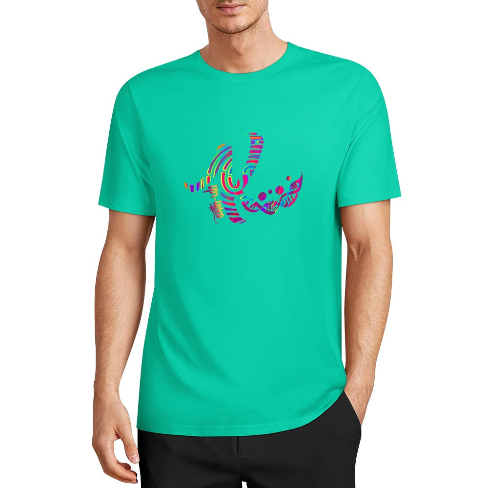 New 2025 Pure cotton short sleeved T-shirt Front print Multiple colors