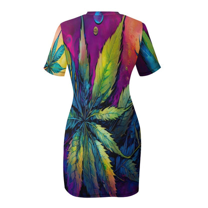 Mary Jane Crew Neck Short Sleeve Dress