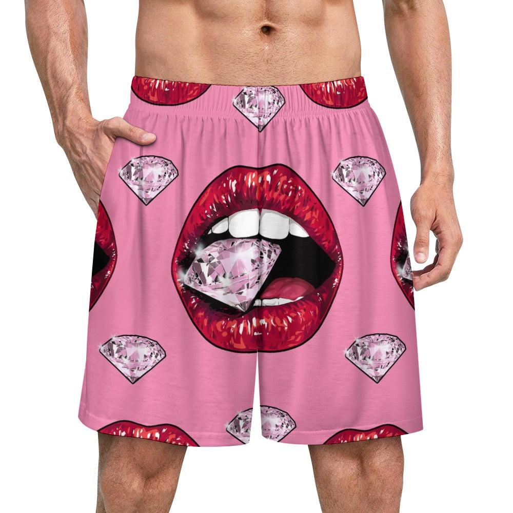 Kiss Print Silk Boxers