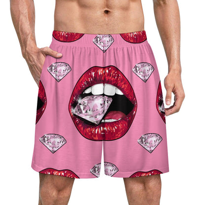 Kiss Print Silk Boxers