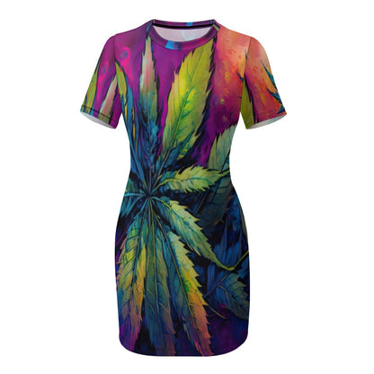 Mary Jane Crew Neck Short Sleeve Dress